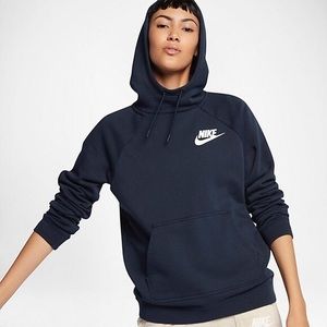 Nike Cowl Neck Hoodie Navy Blue